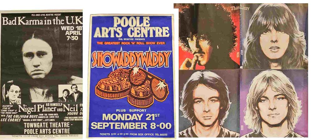 Lot 548: Tour poster collection of 3 unsigned original tour...
