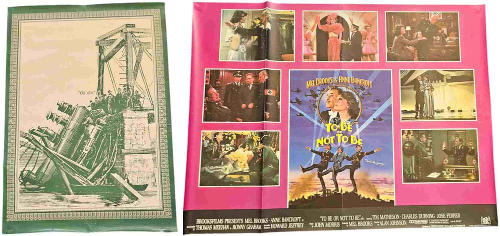 Lot 550: Original poster collection of 2 unsigned poster of...