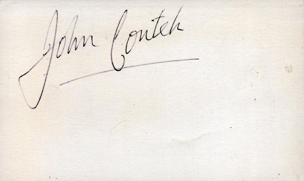 Lot 554: Boxer, John Conteh signed white card 5x3 Inch....
