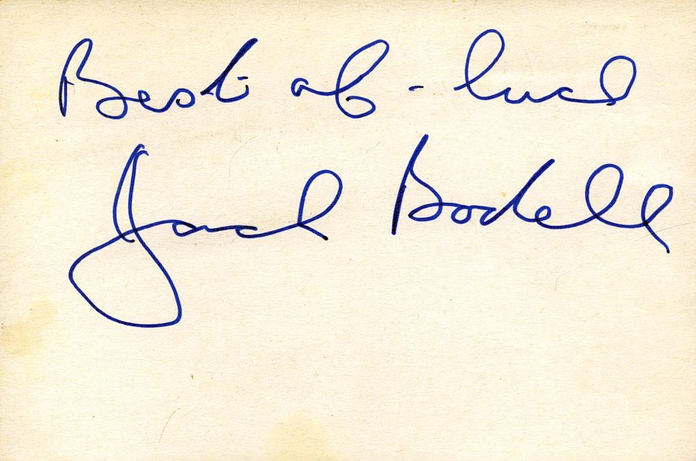 Lot 560: Boxer, Jack Bodell signed white card 6x4 Inch....