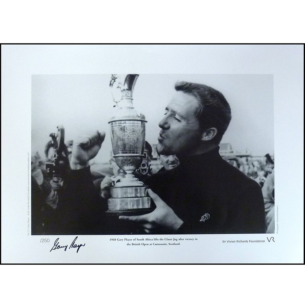 Lot 580: Gary Player signed limited edition print with signing...