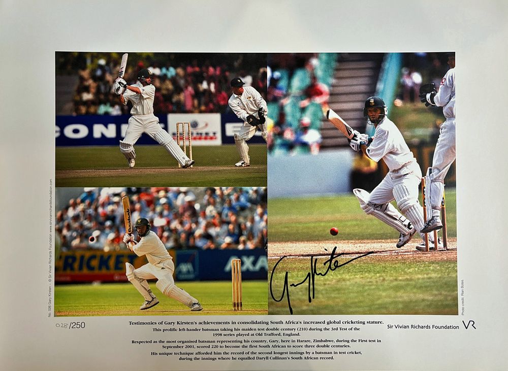 Lot 601: Gary Kirsten signed limited edition print with signing...
