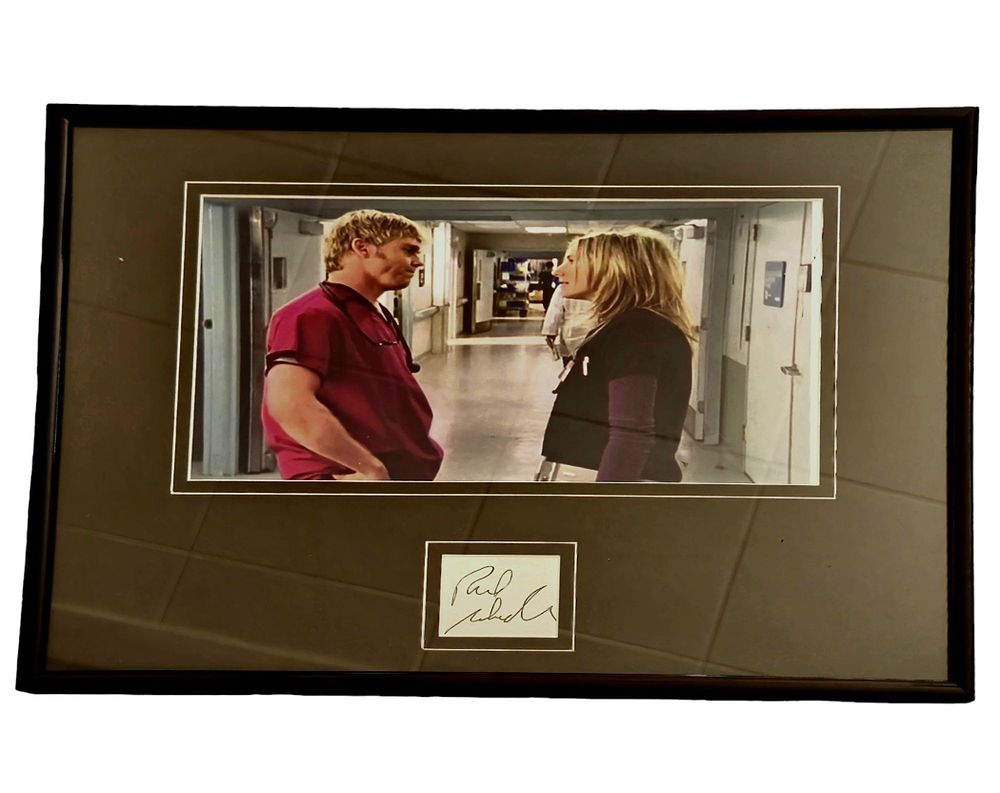 Lot 617: Ricky Schroder signature piece mounted and framed, including...