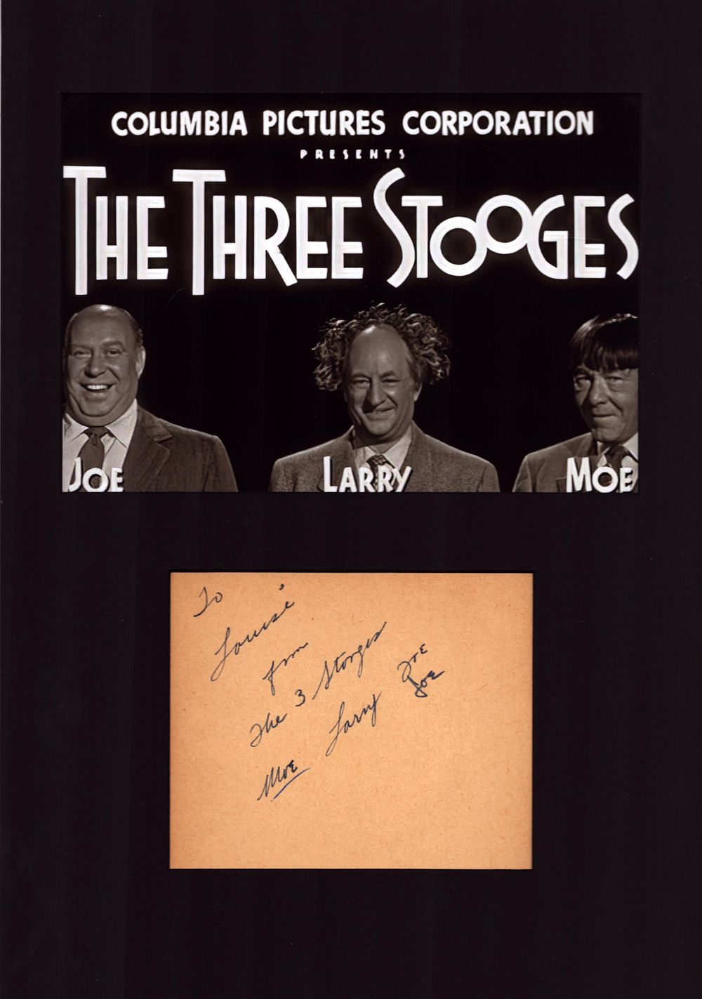 Lot 626: Moe Howard, Larry Fine and Joe DeRita 'The...