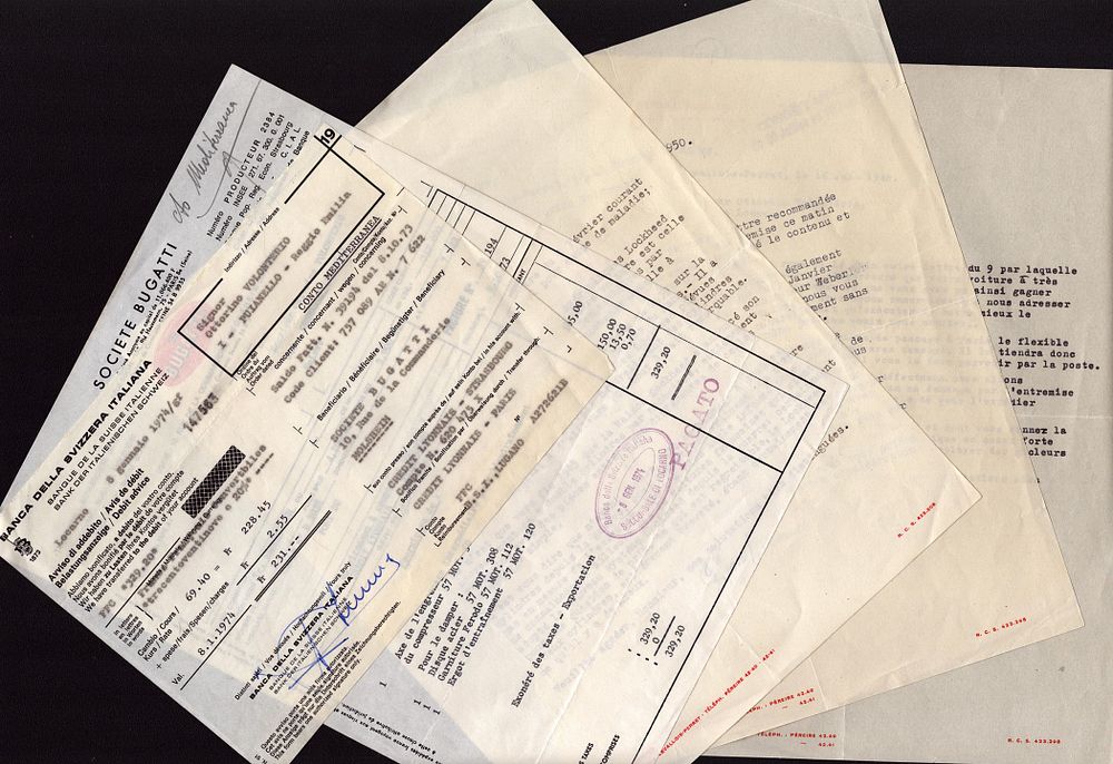 Lot 632: Bugatti collection of 3 letters from 1948-1951 and...