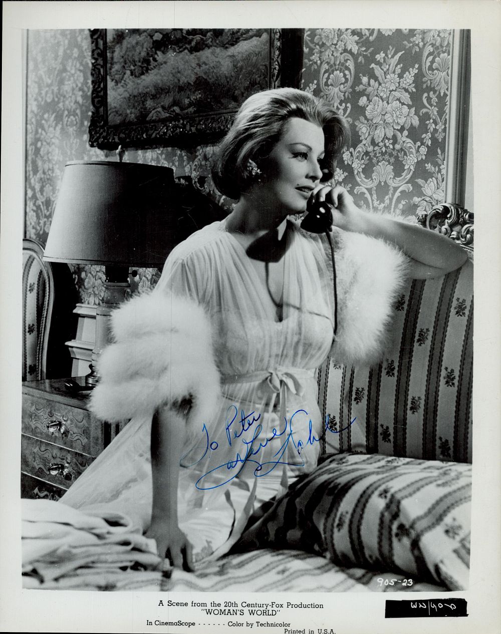 Lot 642: Arlene Dahl (1925-2021), actress. A vintage signed and...