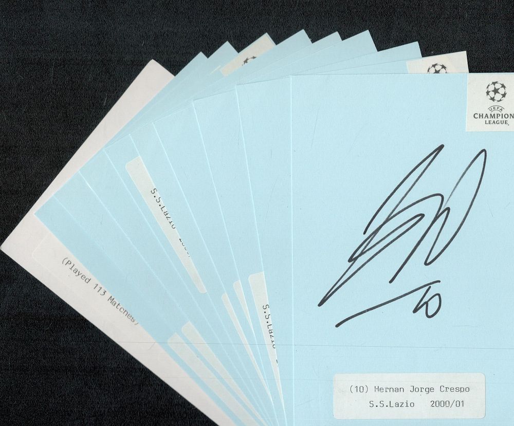 Lot 644: Football - SS Lazio - Champions League 2000-2001....