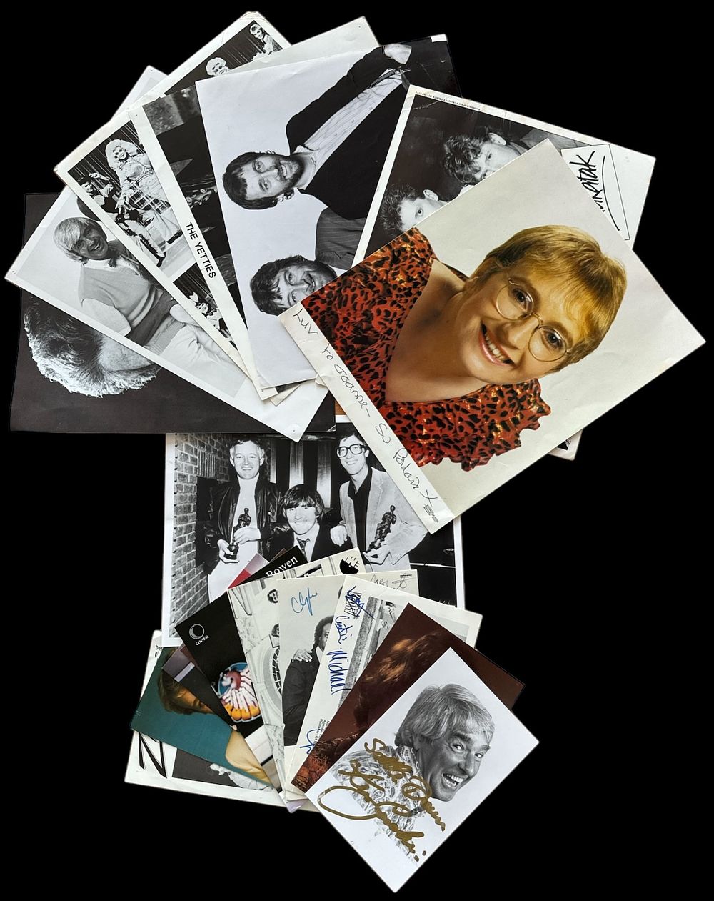 Lot 674: Promo photo/postcard collection of signed and unsigned, signatures...