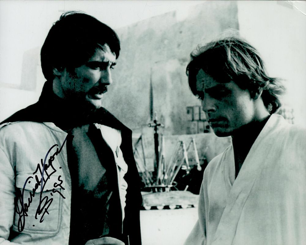 Lot 687: Garrick Nolan signed 10x8 inch Star Wars black...