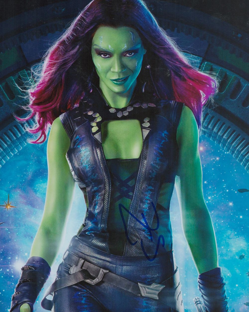 Lot 692: Zoe Saldana signed 10x8 inch Guardians of the...