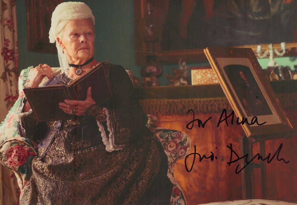 Lot 696: Judi Dench, actress. A signed and dedicated 11x8...