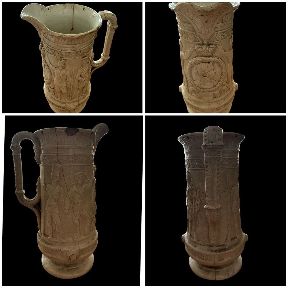 Lot 707: Victorian Crimean War Jug, Our Army and Navy...