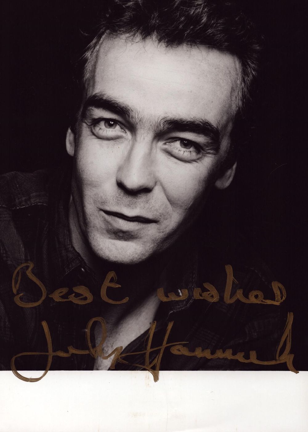 Lot 375: John Hannah signed 7x5 inch black and white...