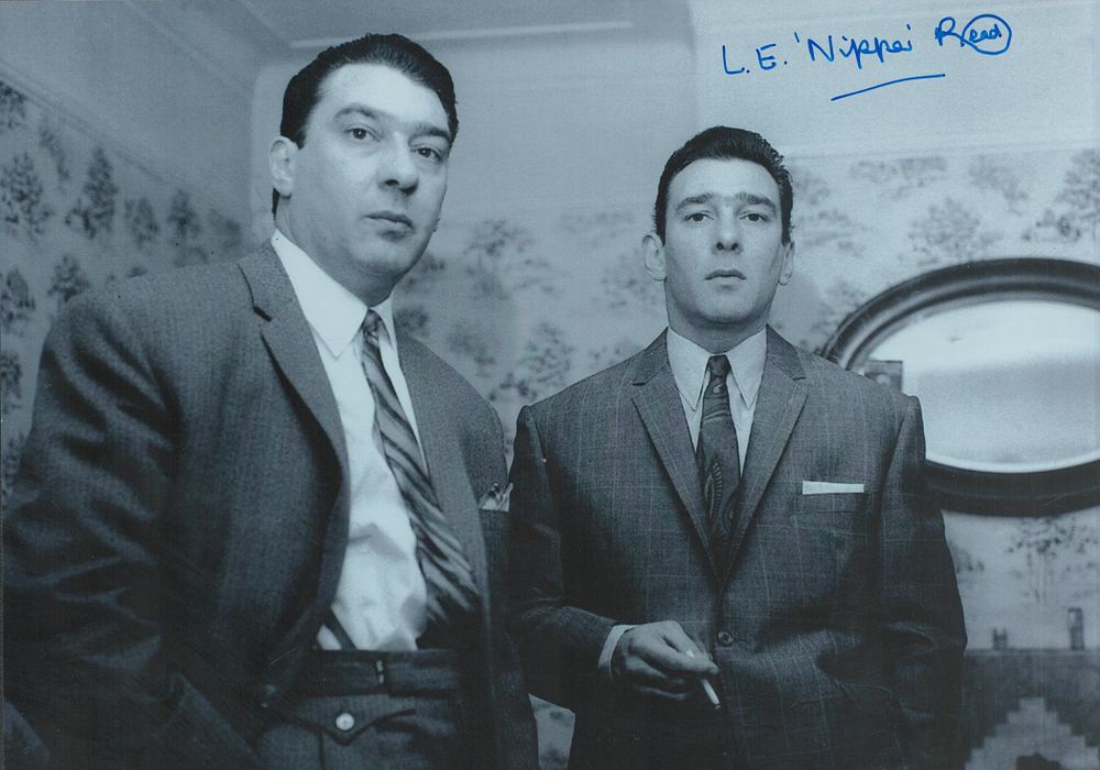 Lot 447: Len Nipper Read signed 10x8 inch black and...