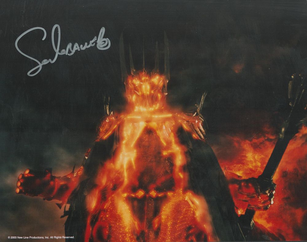 Lot 473: Sala Baker signed 10x8 inch Lord of the...
