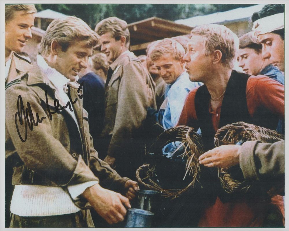 Lot 491: John Leyton signed 10x8 inch Great Escape colour...