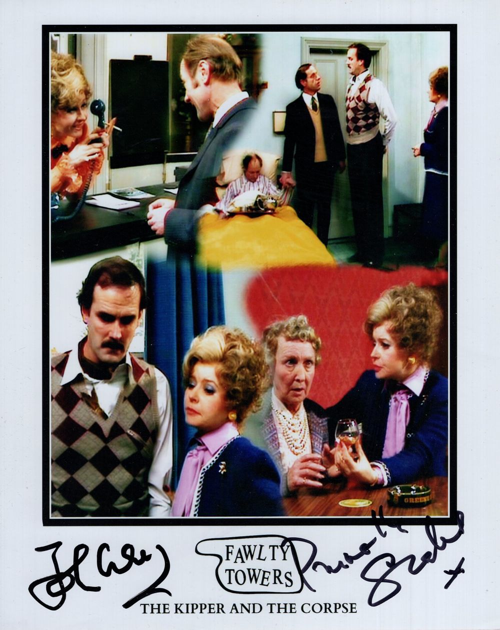 Lot 526: Fawlty Towers colour 8x10 photo signed by John...