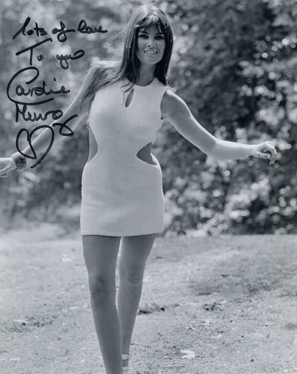 Lot 562: 007 Bond actress Caroline Munro signed BandW 8x10...