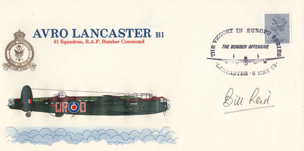 Lot 566: Avro Lancaster FDC signed by Bill Reid VC,...