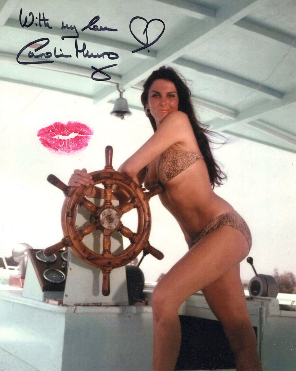 Lot 586: 007 James Bond actress Caroline Munro signed glamour...