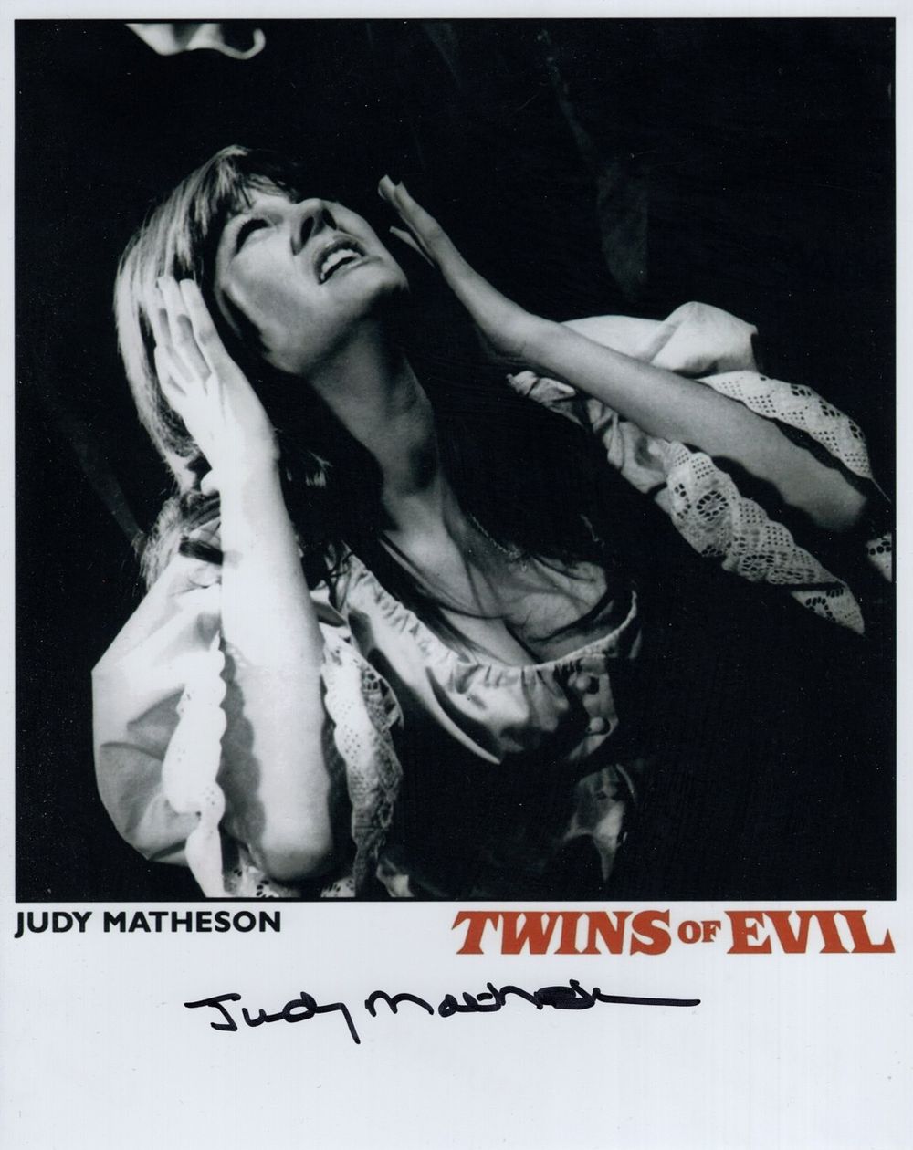 Lot 632: Twins of Evil hammer horror movie 8x10 BandW...