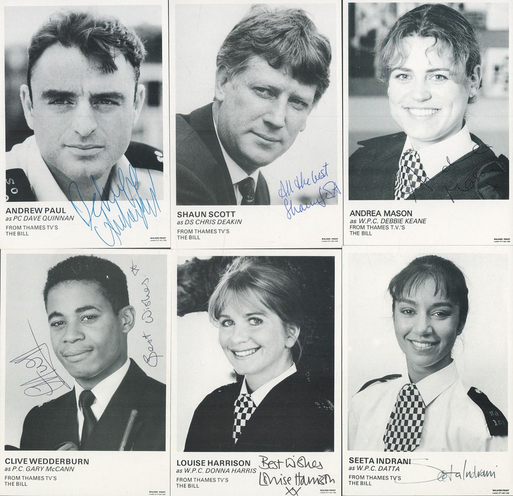 Lot 1: TV collection 10 assorted ' The Bill' signed...