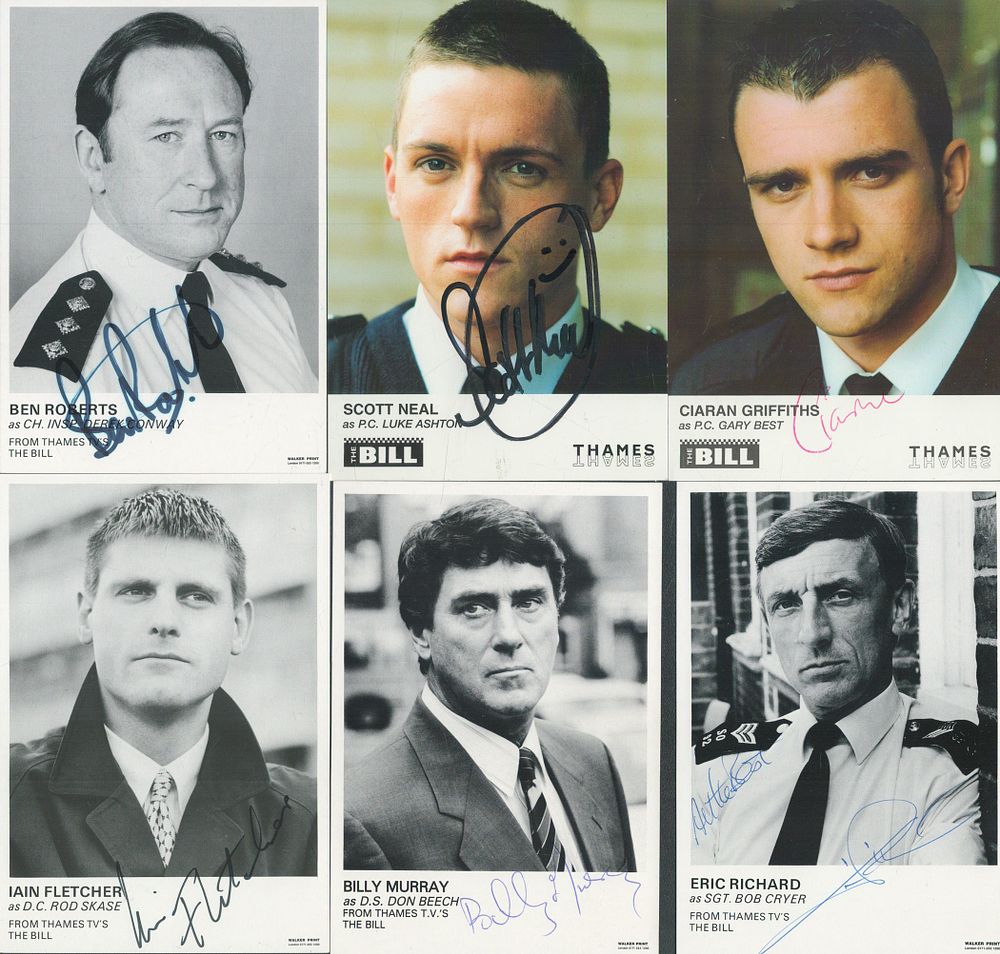 Lot 2: TV collection 10 assorted ' The Bill' signed...