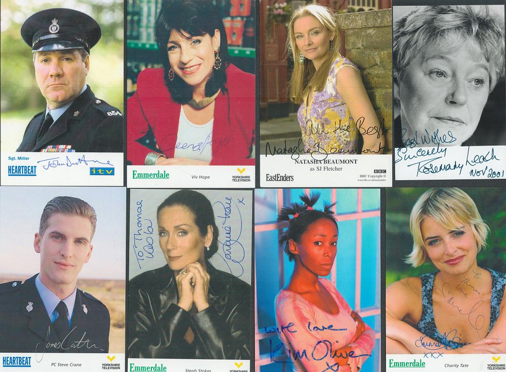 Lot 4: TV collection 12 assorted signed assorted 6x4 inch...