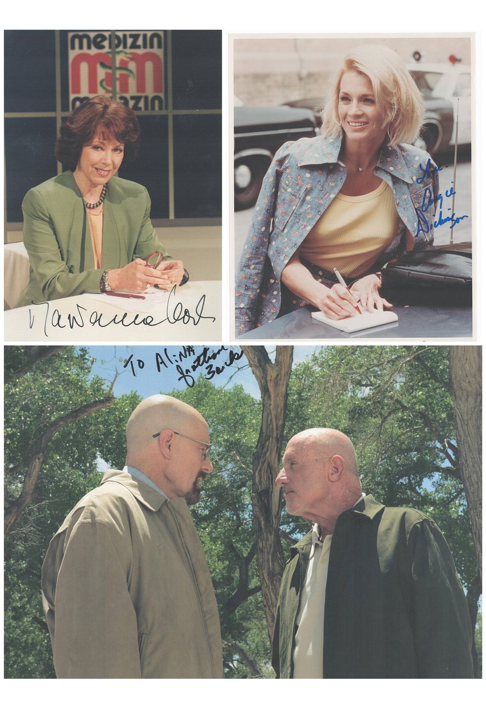 Lot 21: Actors - Three signed photos, 11x8, 10x8 and...