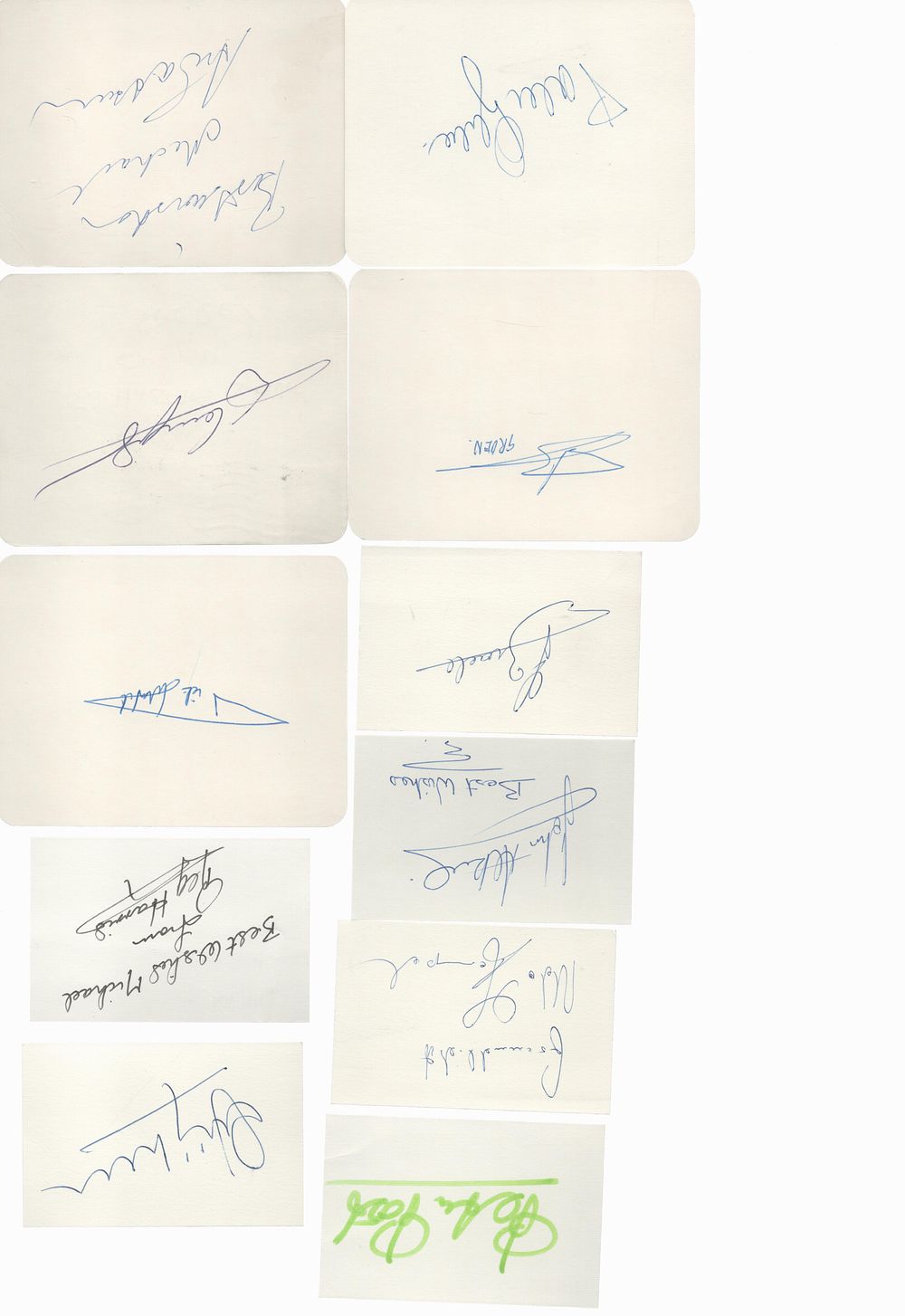 Lot 40: Cycling - Eleven vintage signed cards, 4.5x3.5 inches...