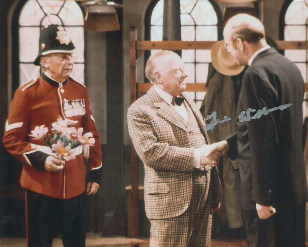 Lot 81: Frank Williams signed 10x8 inch Dads Army colour...