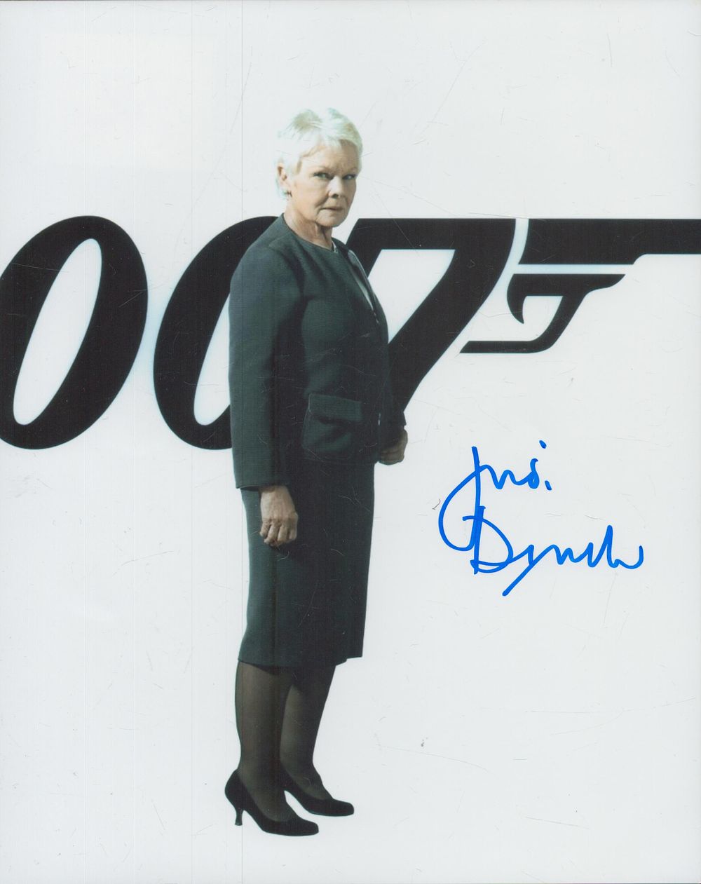 Lot 82: Judi Dench signed 10x8 inch James Bond colour...