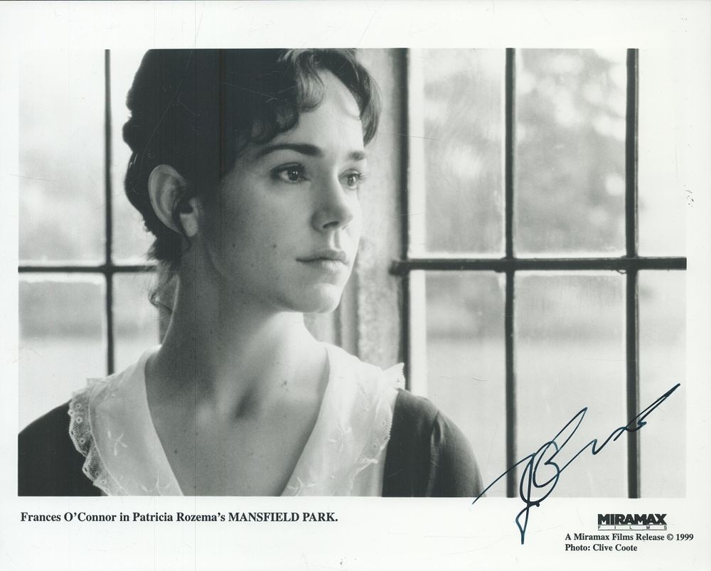 Lot 99: Frances O'Connor signed 10x8 inch Mansfield Park promo...