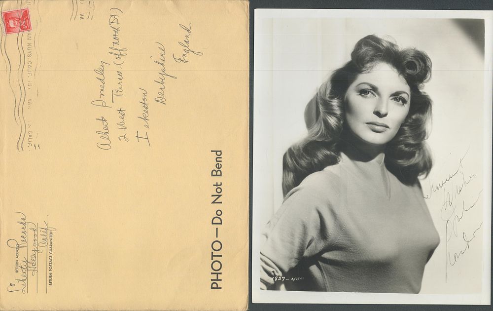 Lot 106: Julie London signed 10x8inch black and white photo...