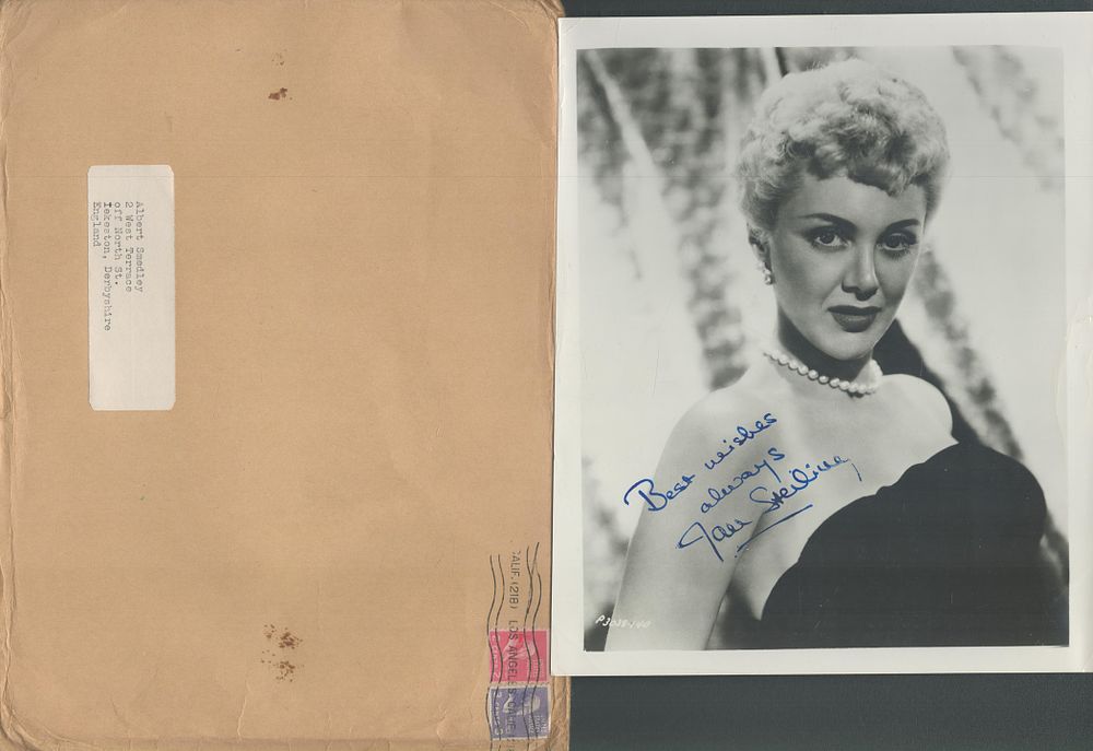 Lot 108: Jan Stirling signed 10x8inch black and white photo...