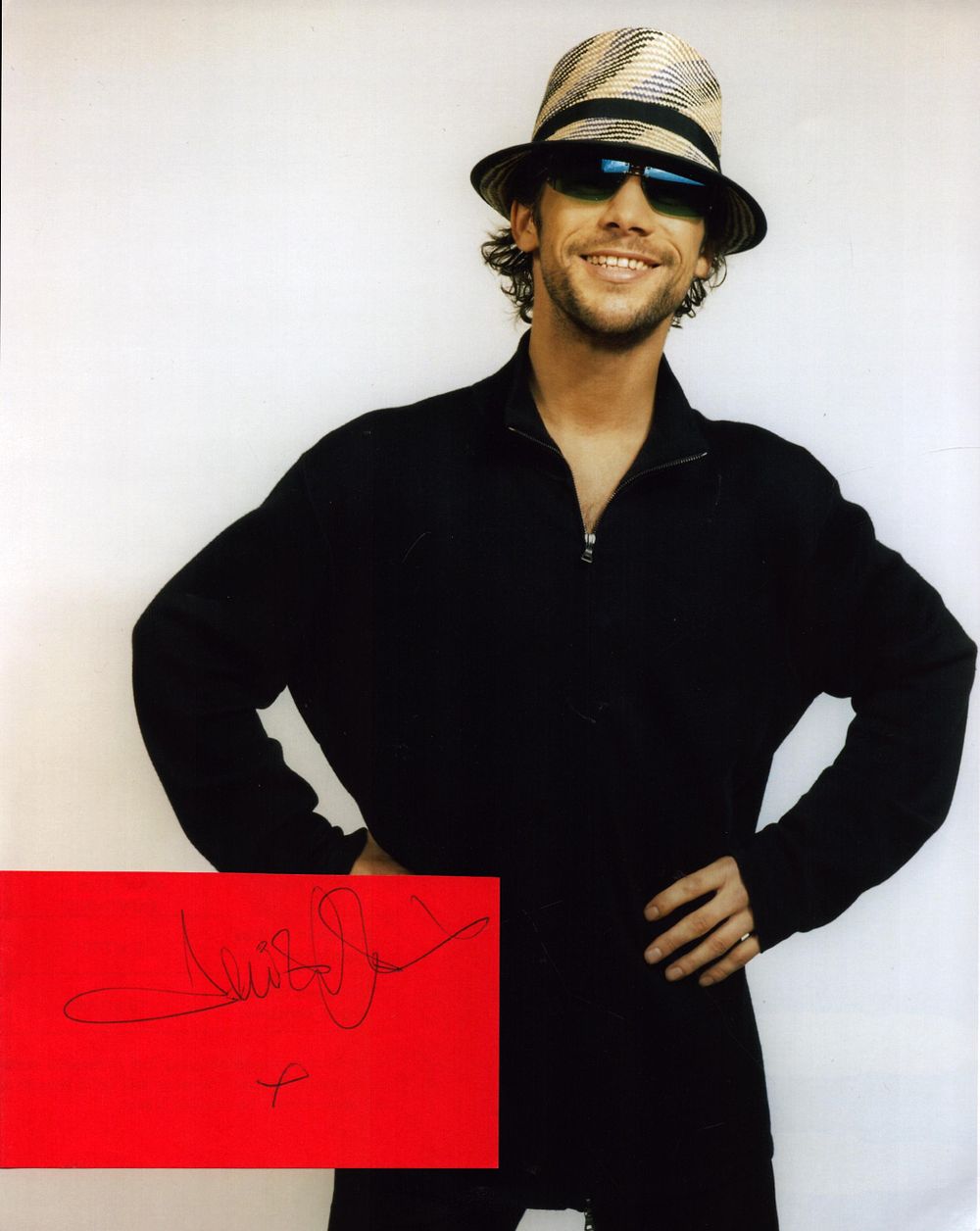 Lot 115: Jamiroquai signature piece with 10x8inch unsigned colour photo,....