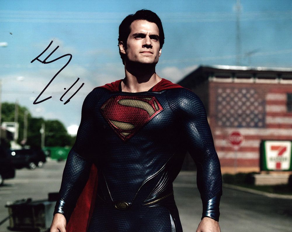 Lot 119: Henry Cavill signed 10x8inch colour Superman photo. Good...