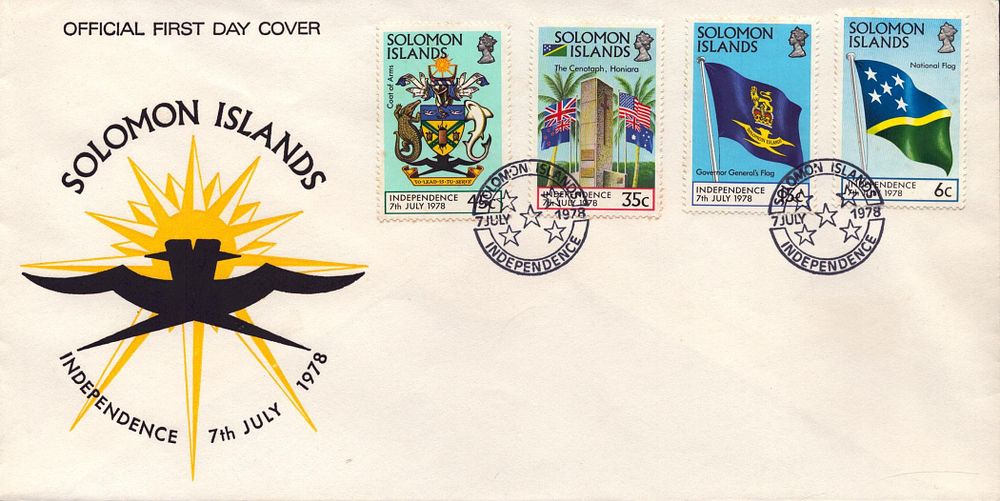 Lot 124: SOMOMON ISLANDS INDEPENDENCE 7.7.1978 Official First Day Cover...