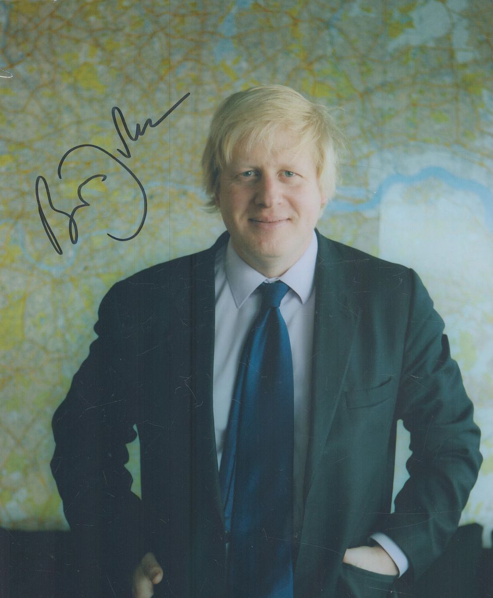 Lot 130: Boris Johnson signed 10x8inch colour photo. Former Conservative...