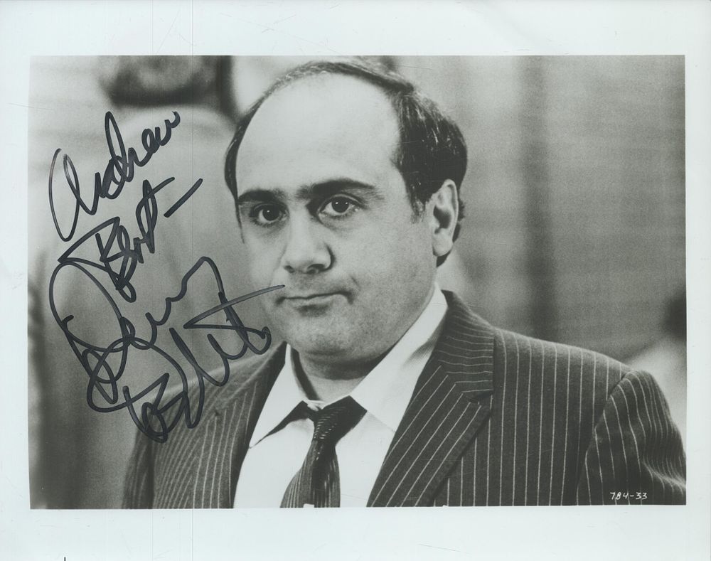 Lot 143: Danny Devito signed 10x8 inch black and white...