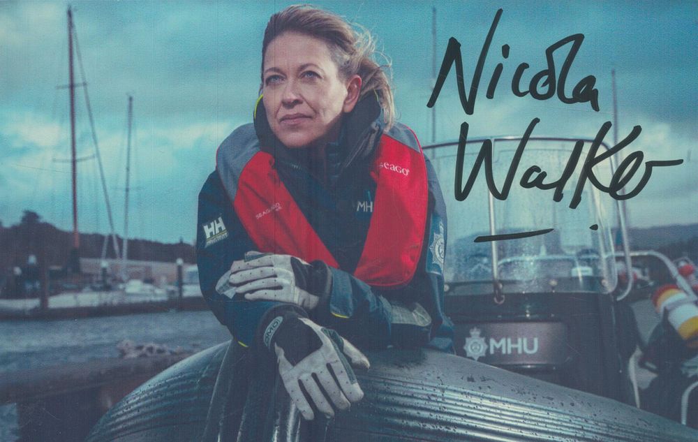 Lot 157: Nicola Walker signed 7x5inch colour photo. Good condition....