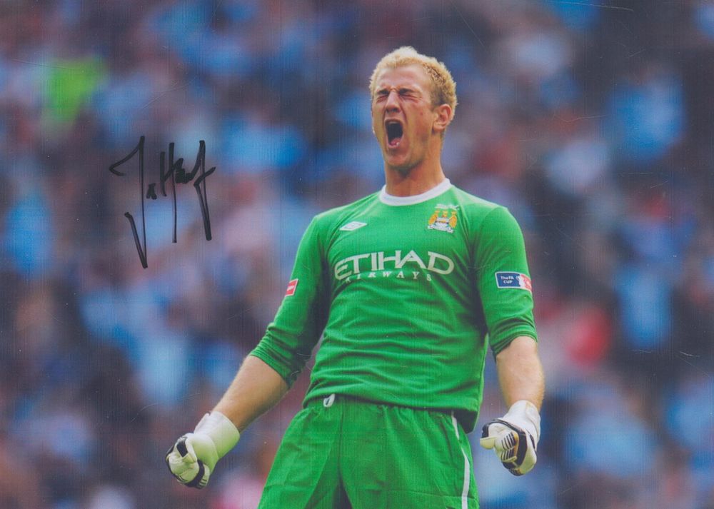 Lot 175: Joe Hart signed 7x5inch colour photo of the...