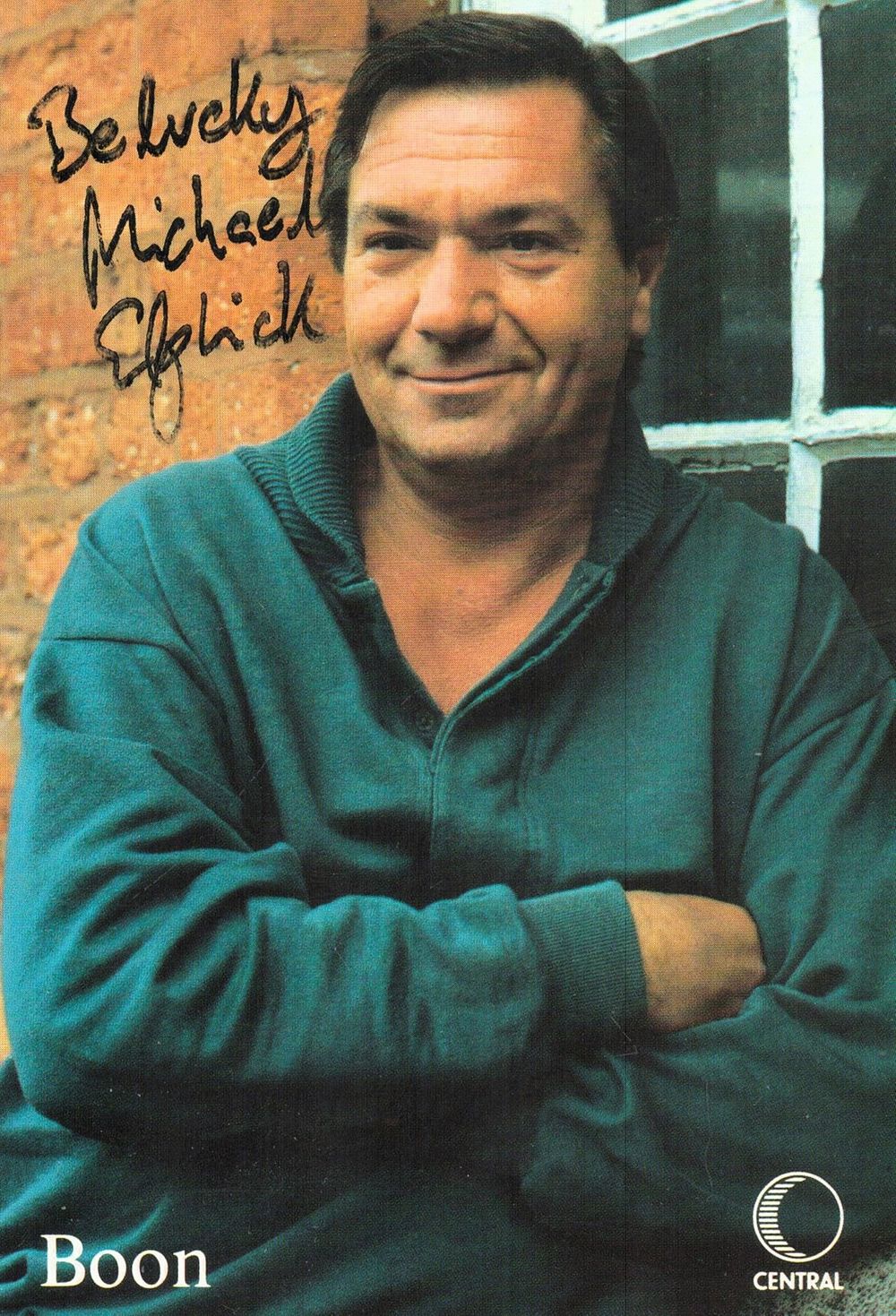 Lot 687: Michael Elphick signed 6x4 inch colour promo photo....