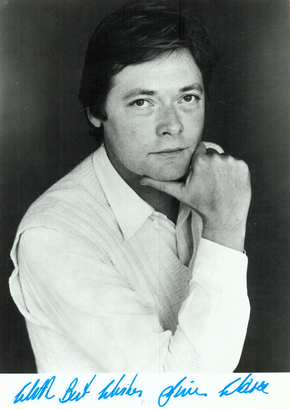 Lot 691: Simon Ward signed 7x5 inch black and white...