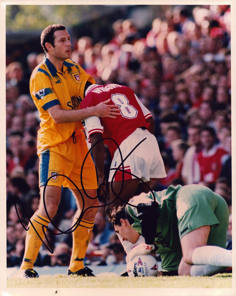 Lot 712: Ian Wright Signed 8x10 Arsenal Press Photo. Good...