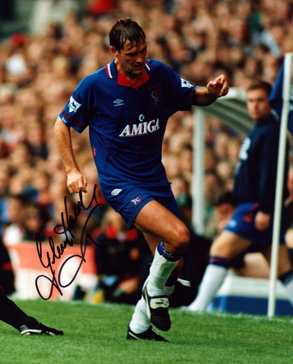 Lot 716: Glenn Hoddle Signed Chelsea 8x10 Photo. Good condition....