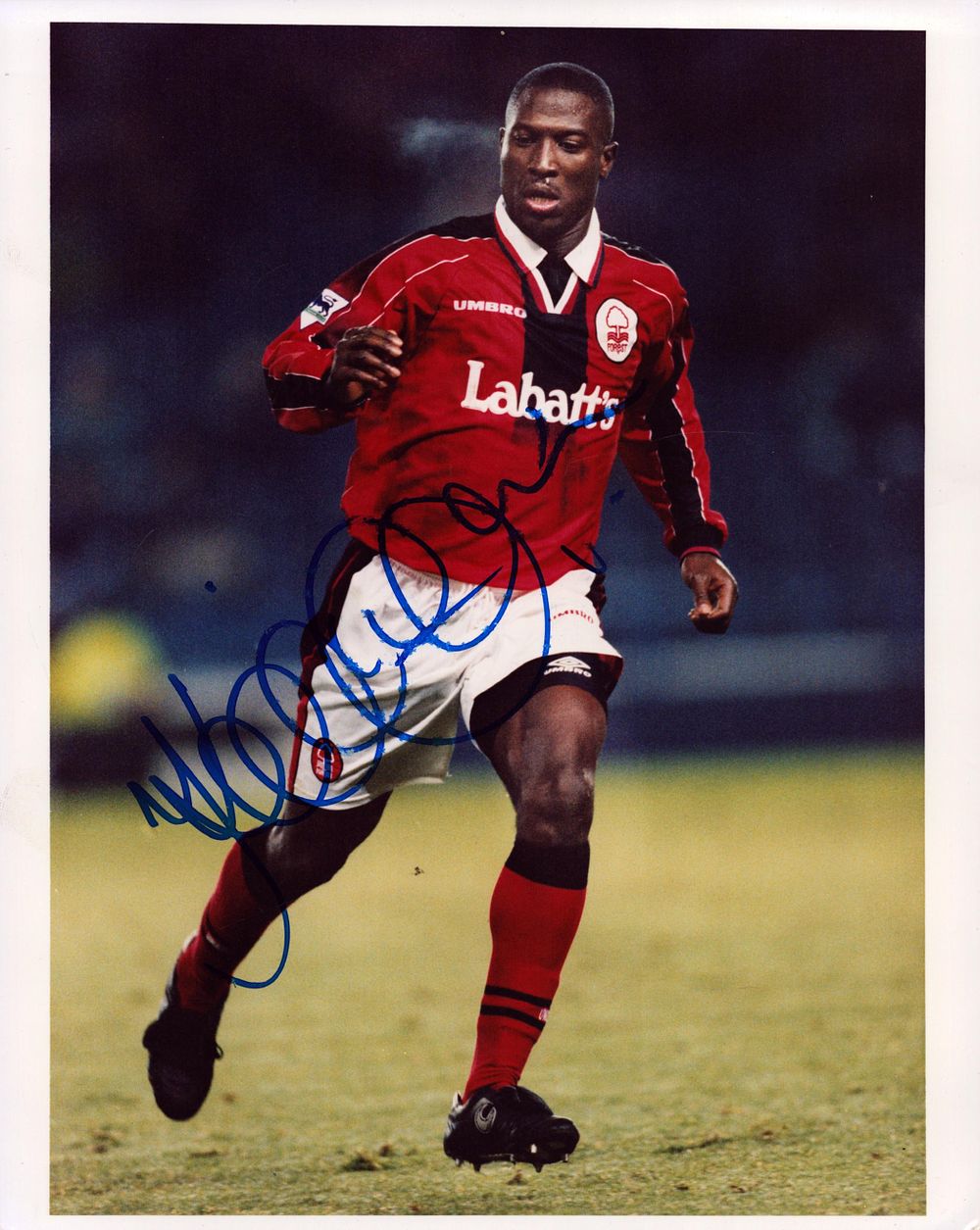 Lot 725: Kevin Campbell Signed Nottingham Forest 8x10 Press Photo....