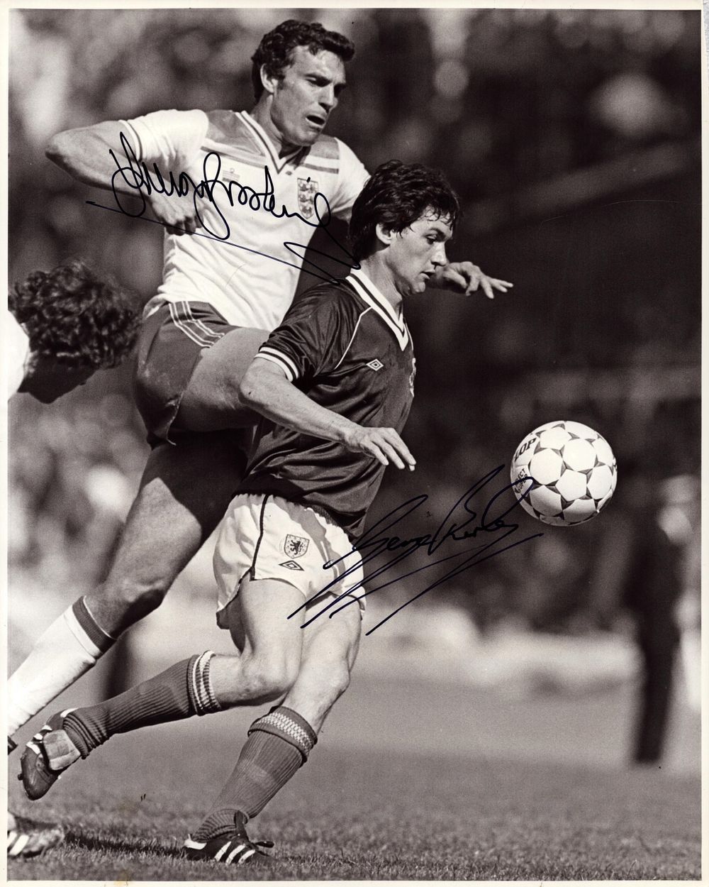 Lot 733: Trevor Brooking and George Burley Signed By Both...
