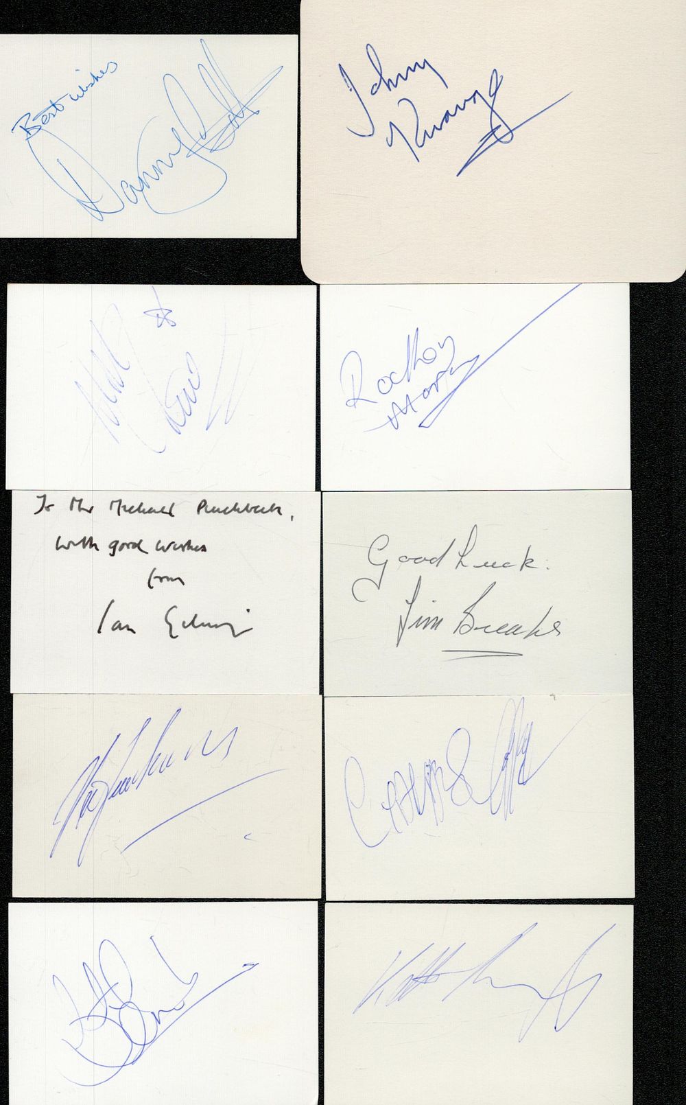 Lot 10: Wrestling - 20 vintage signed cards, 45x35 inches...