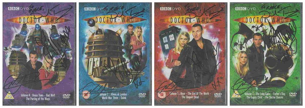 Lot 62: Doctor Who DVD Collection of 4, Multi signed...